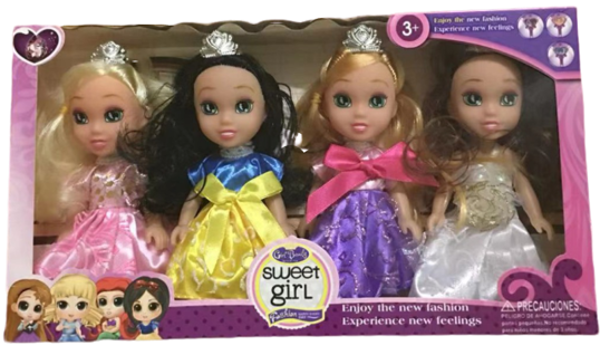 תמונה של בובות נסיכות 4 בקופסא
