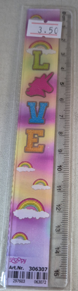 תמונה של סרגל חד קרן Love