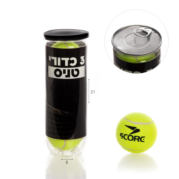 תמונה של מארז 3 כדורי טניס SCORE