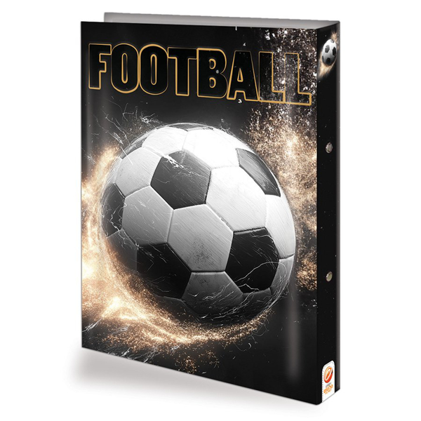 תמונה של אוגדן למחברת דגם כדורגל שחור זהב
